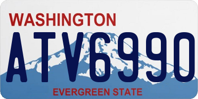 WA license plate ATV6990