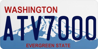 WA license plate ATV7000
