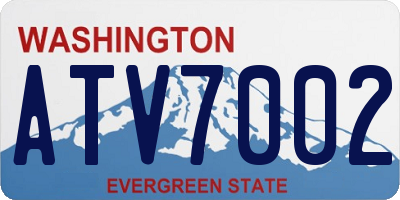 WA license plate ATV7002
