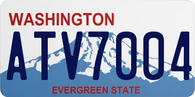 WA license plate ATV7004
