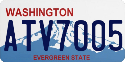 WA license plate ATV7005