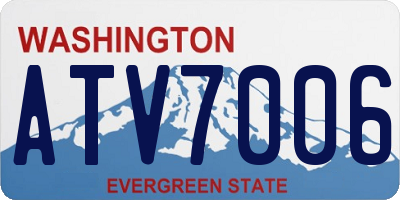 WA license plate ATV7006