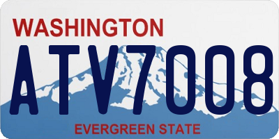 WA license plate ATV7008