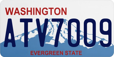 WA license plate ATV7009