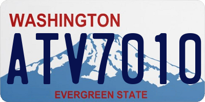 WA license plate ATV7010