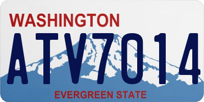 WA license plate ATV7014