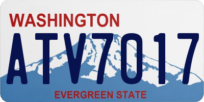 WA license plate ATV7017