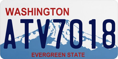 WA license plate ATV7018