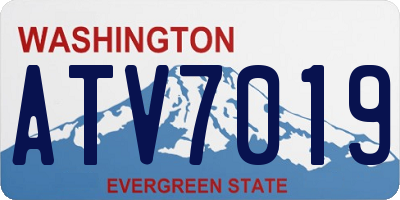 WA license plate ATV7019