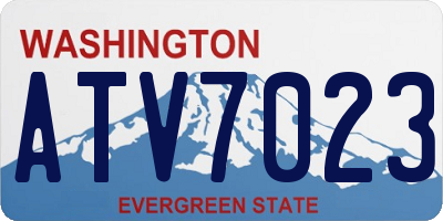 WA license plate ATV7023