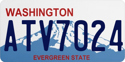 WA license plate ATV7024