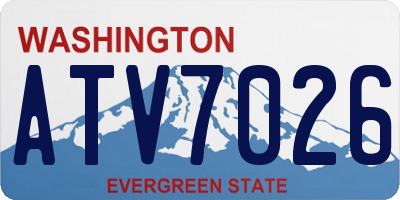 WA license plate ATV7026