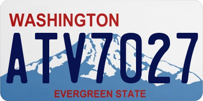 WA license plate ATV7027