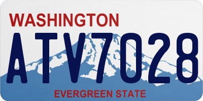 WA license plate ATV7028