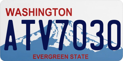 WA license plate ATV7030