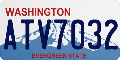 WA license plate ATV7032