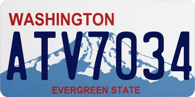 WA license plate ATV7034