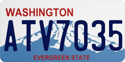 WA license plate ATV7035