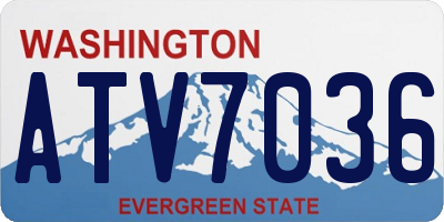 WA license plate ATV7036