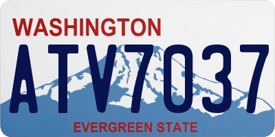 WA license plate ATV7037