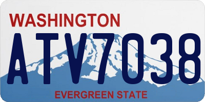 WA license plate ATV7038