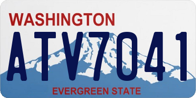 WA license plate ATV7041