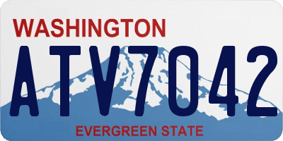 WA license plate ATV7042