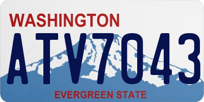 WA license plate ATV7043
