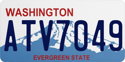 WA license plate ATV7049