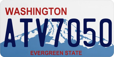 WA license plate ATV7050