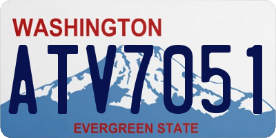 WA license plate ATV7051