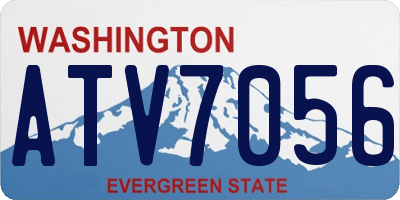 WA license plate ATV7056