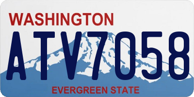 WA license plate ATV7058