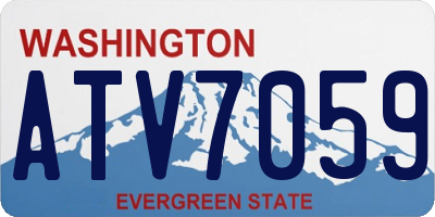 WA license plate ATV7059