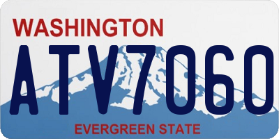 WA license plate ATV7060