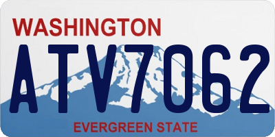 WA license plate ATV7062