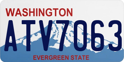 WA license plate ATV7063