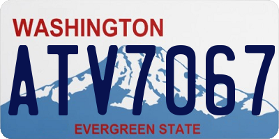 WA license plate ATV7067