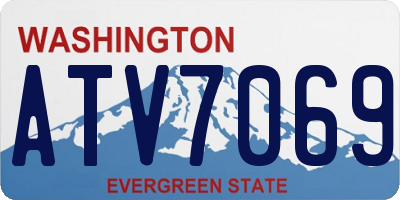 WA license plate ATV7069