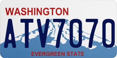WA license plate ATV7070
