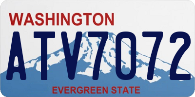 WA license plate ATV7072
