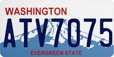 WA license plate ATV7075
