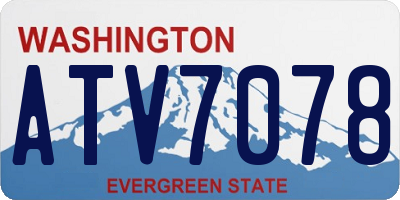 WA license plate ATV7078