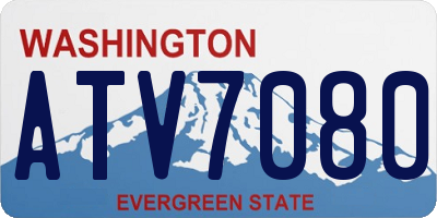 WA license plate ATV7080