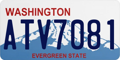 WA license plate ATV7081