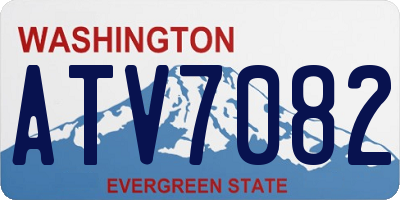 WA license plate ATV7082