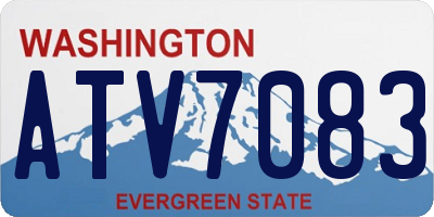 WA license plate ATV7083