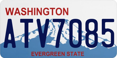 WA license plate ATV7085