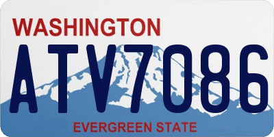 WA license plate ATV7086