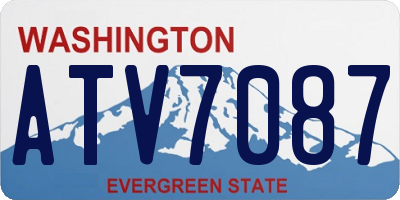 WA license plate ATV7087